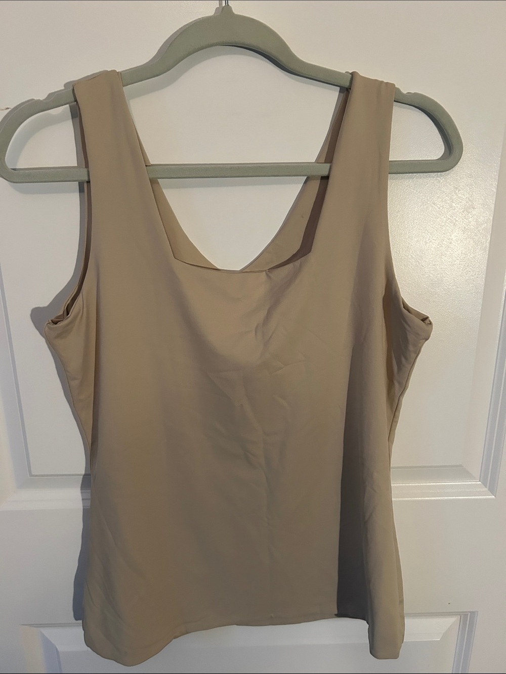 Linda Leal V-Neck Women's Tank Top - Beige - Picture 2 of 3